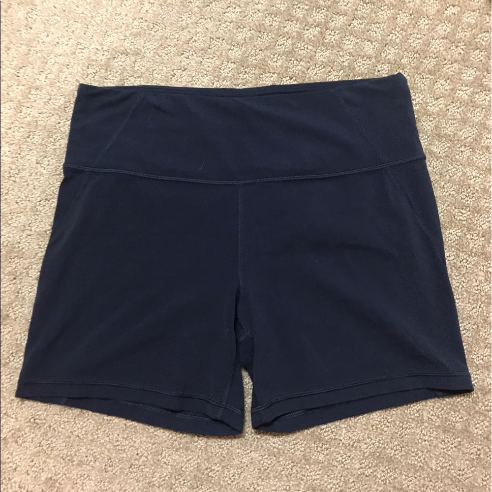 Athleta Navy Spandex 5’ inseam